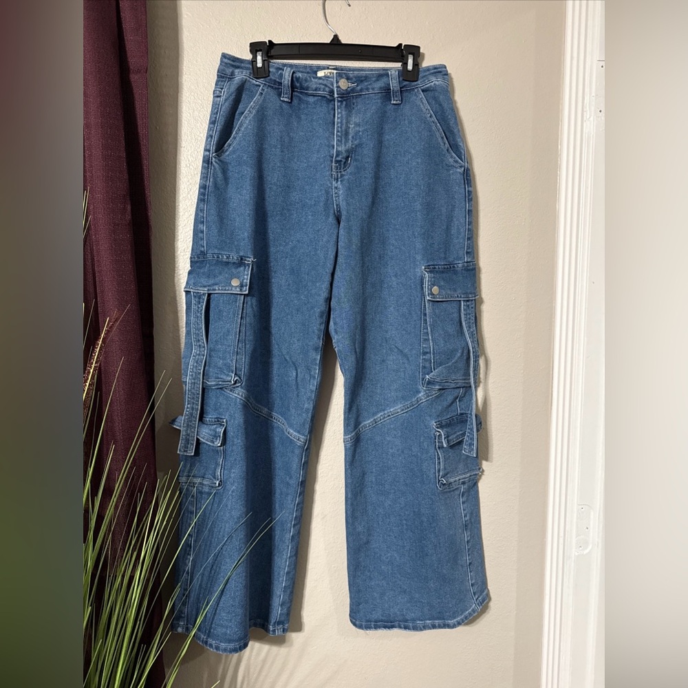B5/5 Love Cult Wide leg denim utility Denim jeans size large